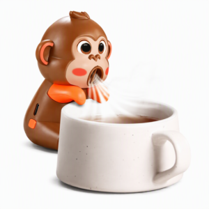 Adorable Animal Cup Clip Fan – Silent Mini Fan for Office Desk, Hot Beverage Cooler, Cute Portable USB Fan
